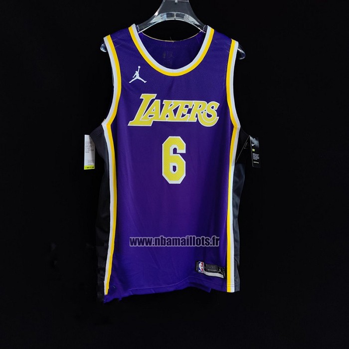 Maillot Los Angeles Lakers LeBron James NO 6 Statement Authentique Volet